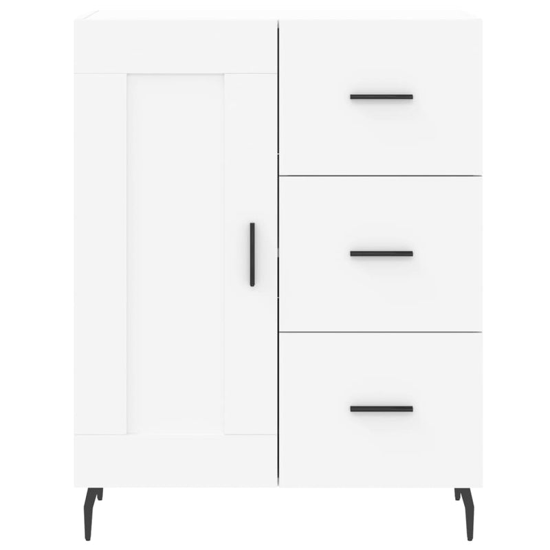 Dulap înalt, alb, 69,5x34x180 cm, lemn compozit