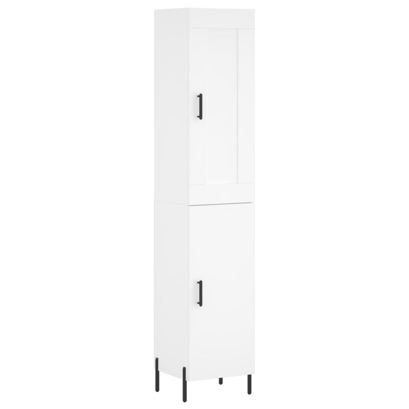 Dulap înalt, alb, 34,5x34x180 cm, lemn prelucrat