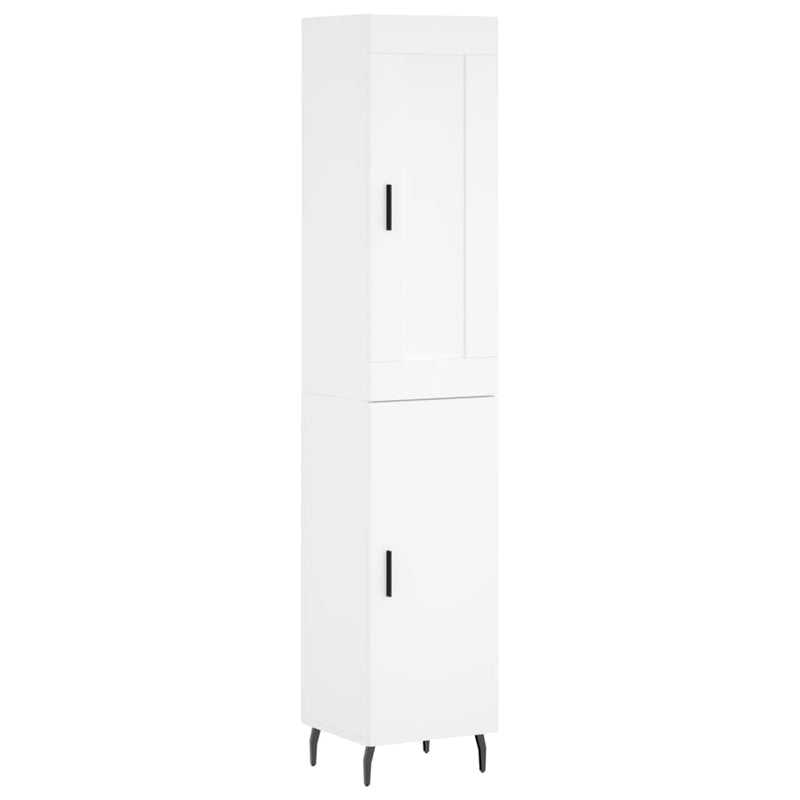 Dulap înalt, alb, 34,5x34x180 cm, lemn prelucrat