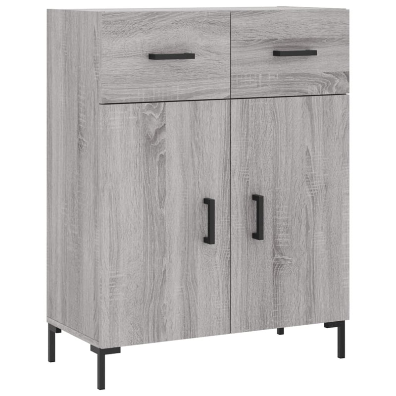Dulap înalt, gri sonoma, 69,5x34x180 cm, lemn compozit
