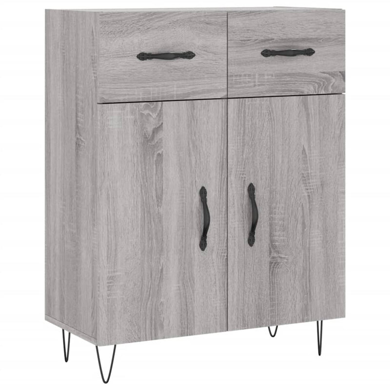 Dulap înalt, gri sonoma, 69,5x34x180 cm, lemn compozit