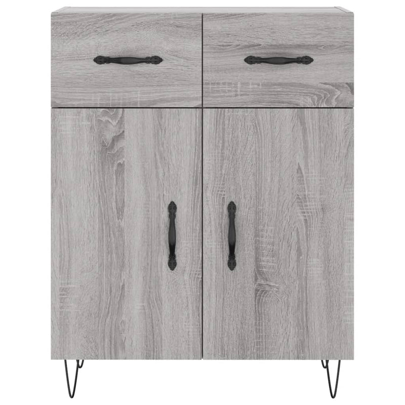 Dulap înalt, gri sonoma, 69,5x34x180 cm, lemn compozit