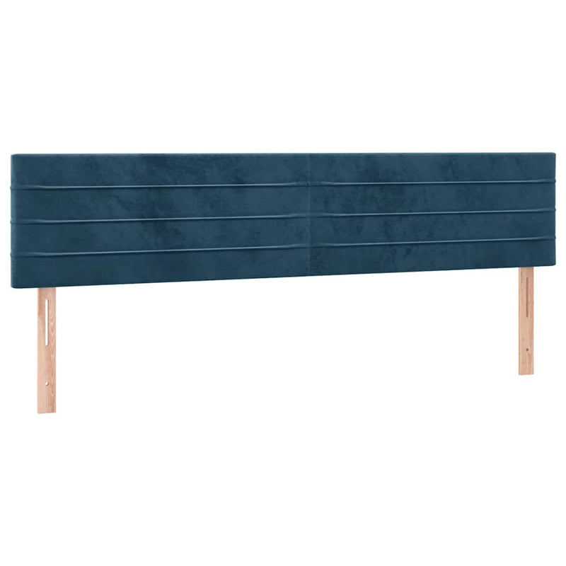 Pat box spring cu saltea, albastru închis, 180x200 cm, catifea
