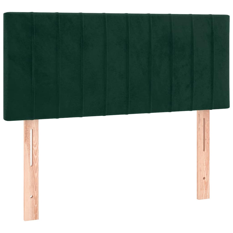 Pat box spring cu saltea, verde închis, 80x200 cm, catifea