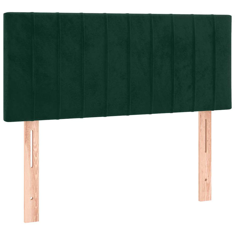 Pat box spring cu saltea, verde închis, 100x200 cm, catifea