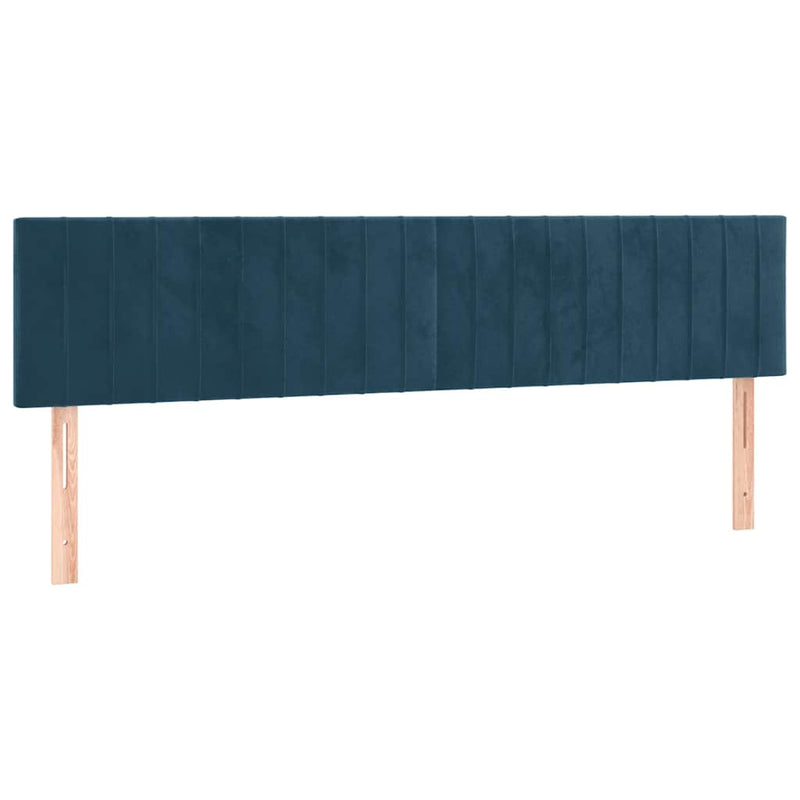 Pat box spring cu saltea, albastru închis, 180x200 cm, catifea