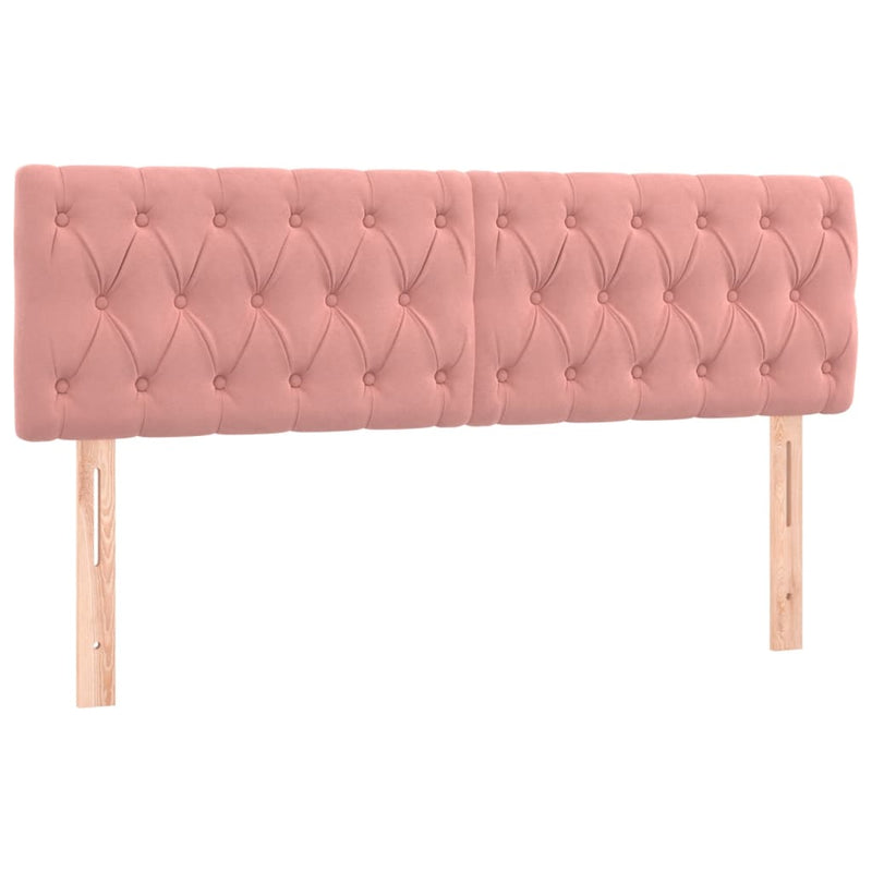 Pat box spring cu saltea, roz, 160x200 cm, catifea