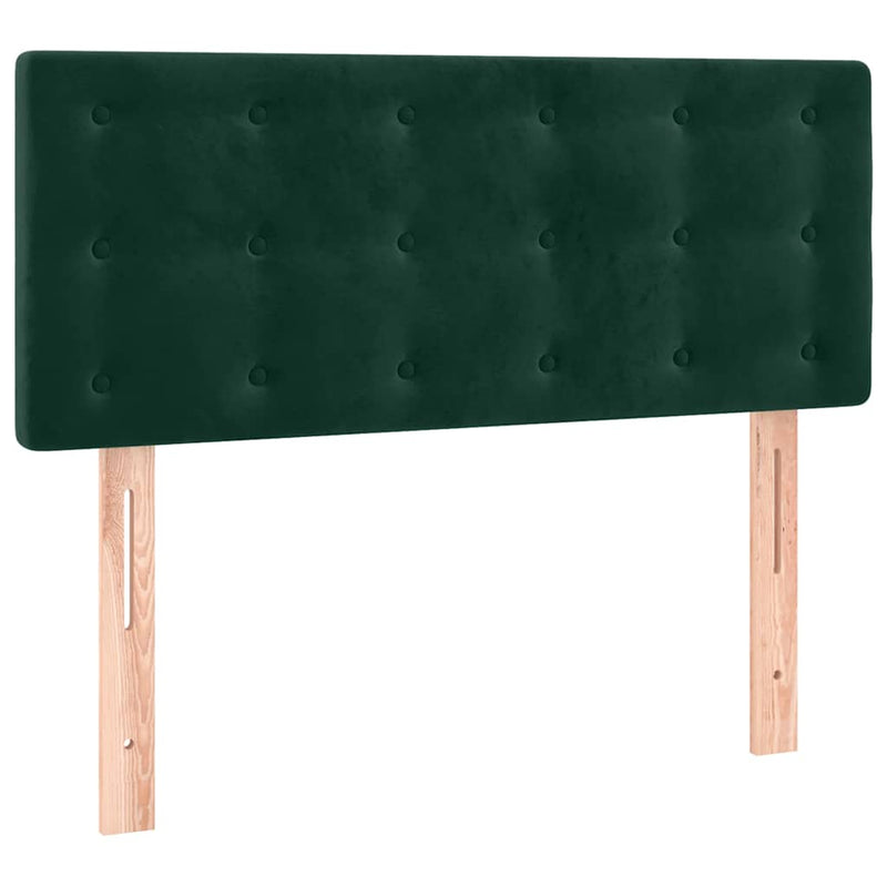Pat box spring cu saltea, verde închis, 80x200 cm, catifea