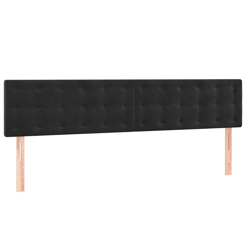 Pat box spring cu saltea, negru, 180x200 cm, catifea