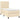 Pat box spring cu saltea, crem, 90x190 cm, textil