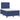 Pat box spring cu saltea, albastru, 120x200 cm, textil