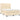 Pat box spring cu saltea, crem, 140x200 cm, textil