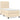 Pat box spring cu saltea, crem, 90x190 cm, textil