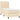 Pat box spring cu saltea, crem, 90x190 cm, textil