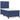 Pat box spring cu saltea, albastru, 90x190 cm, textil