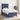 Pat box spring cu saltea, albastru, 90x190 cm, textil