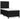 Pat box spring cu saltea, negru, 90x200 cm, textil