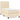 Pat box spring cu saltea, crem, 90x200 cm, textil