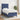 Pat box spring cu saltea, albastru, 100x200 cm, textil