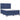 Pat box spring cu saltea, albastru, 140x200 cm, textil