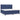 Pat box spring cu saltea, albastru, 200x200 cm, textil