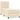 Pat box spring cu saltea, crem, 80x200 cm, textil