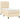 Pat box spring cu saltea, crem, 90x200 cm, textil