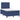 Pat box spring cu saltea, albastru, 120x200 cm, textil