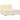 Pat box spring cu saltea, crem, 160x200 cm, material textil