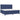 Pat box spring cu saltea, albastru, 200x200 cm, textil