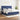Pat box spring cu saltea, albastru, 200x200 cm, textil