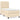 Pat box spring cu saltea, crem, 80x200 cm, textil
