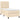 Pat box spring cu saltea, crem, 80x200 cm, textil