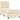 Pat box spring cu saltea, crem, 90x190 cm, textil