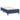 Pat box spring cu saltea, albastru, 90x190 cm, textil