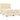 Pat box spring cu saltea, crem, 140x200 cm, textil