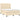Pat box spring cu saltea, crem, 140x200 cm, textil