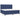 Pat box spring cu saltea, albastru, 200x200 cm, textil