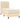 Pat box spring cu saltea, crem, 80x200 cm, textil