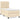 Pat box spring cu saltea, crem, 90x190 cm, textil