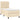Pat box spring cu saltea, crem, 90x190 cm, textil