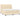 Pat box spring cu saltea, crem, 160x200 cm, material textil