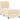 Pat box spring cu saltea, crem, 100x200 cm, textil