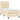 Pat box spring cu saltea, crem, 100x200 cm, textil