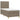 Pat box spring cu saltea, gri taupe, 90x190 cm, textil