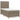 Pat box spring cu saltea, gri taupe, 90x200 cm, textil