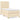 Pat box spring cu saltea, crem, 100x200 cm, textil