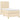 Pat box spring cu saltea, crem, 100x200 cm, textil