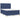 Pat box spring cu saltea, albastru, 140x200 cm, textil