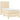 Pat box spring cu saltea, crem, 90x190 cm, textil